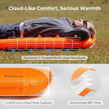 FLEXTAILGEAR Ultralight Backpacking Sleeping Pad with 5.6 R-Value, Insulated Camping Pad, 4 in Thick 77 in Long Inflatable Sleeping Mat, 19.6 oz Lightweight Compact Pad for Backpacking & Hiking