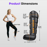 SAN HIMA Cordless Air Compression Leg Massager with Heat - Sequential Full Leg Compression Boots for Circulation & Pain Relief | 6 Modes 8 Intensity Recovery Boots for Athletes - Feet, Calves & Thighs