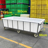 Industrial Dollies with Handle, Heavy Duty Hand Push Material Transport Trolley, Utility Cart with Wheels