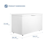 Techomey Chest Freezer 18 Cu Ft, Deep Freezer with 7 Level Adjustable Thermostat, Large Capacity Chest Freezer for Garage, Basement, Restaurants, White