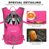 LARIPOP 18L Hydration Backpack with 2L BPA-Free Leak-Proof Water Bladder, Lightweight Breathable Reflective Daypack for Hiking Cycling MTB Trail Running Camping Men Women