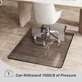Office Chair Mat with Lip for Carpet or Hardwood Floor Crystal Grey 36" x 48" Smooth Glide and Easy Roll On/Off
