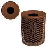 Leisure Craft 32 Gallon Commercial Outdoor Trash Can, Metal, Made in USA