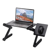 Adjustable Laptop Desk Stand Portable Laptop Table Cooling Fan Computer Notebook PC Holder with Mouse Pad