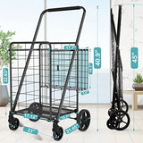 330LBS Capacity Shopping Cart for Groceries,Upgraded Jumbo Grocery Cart with Waterproof Liner