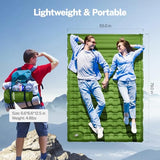 OGERY Double Sleeping Pad for Camping, 6" Extra-Thick Reinforced Camping Sleeping Pad with Pillows & Built-in Foot Pump, Ultralight Inflating Camping Mattress for Backpacking Tent Hiking Travel