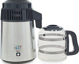 Countertop Water Distiller - Stainless Steel Home Water Distiller with 1 Gallon Glass H2o Labs