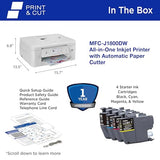Wireless All-in-One Color Inkjet Printer with Auto Paper Cutter, Scanner, Copier and Fax for Home Office