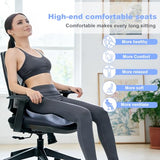 kowptyy Trucker seat Cushions for Long Sitting, Office Chair Seat Cushions for Office Chair (Black Gray)