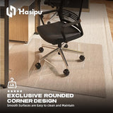 Glass Chair Mat with Polished Edge Clear Office Chair Mat, Glides Smoothly, Suitable for Carpet or Hardwood Floors