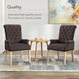 adochr Upholstered Fabric Accent Dining Chair, Elegant Tufted Club Dining Room