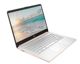 HP 14" Business Laptop Computer with 1-Year Office 365, Intel Quad-Core N150 Processor, 4GB RAM 640GB Storage (128GB UFS+512GB SD Card), Windows 11 Home, PLUSERA Earphones, Pale Rose Gold
