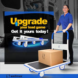 Push Cart Dolly by Wellmax, Moving Platform Hand Truck, Foldable for Easy Storage
