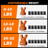 PJ PINJIAN Adjustable Weighted Vest for Men and Women,4-10lb Variable Body Weight Vest for Home Workouts, Running, Rucking, HIIT & Strength Training, Removable Ironsand Weights, Reflective & Pockets