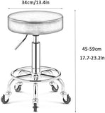 Rolling Stools with Wheels Heavy Duty Swivel Stool Chair Height Adjustable Desk Stool