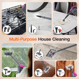 ScrubWiz 10-in-1 Steam Cleaner, Steam Mop with Detachable Handheld Steamer, 320ml Water Tank, 10s Fast Heating, Portable Steamer for Cleaning Floor, Tiles, Kitchen, Window, BBQ Grill, Car, Gray