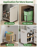 Pull-Out Garbage Holder, Under Sink Pull-up Kit with Soft-Close Slides, for Kitchen, Sink