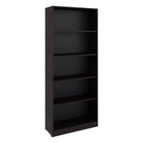 Tuhome Basic 71" H x 29" W Bookcase Display Cabinet with 5-Tier Open Display Shelves, Cabinet for Living Room or Bedroom, Wenge