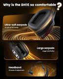 Trucker Bluetooth Headset with Charging Base, Wireless Hands-Free Headset with Noise Canceling Mic & Mute Button