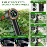 New Gen Portable Camping Shower, Long-Lasting 6000mAh Rechargeable Camp Shower with Shower Head & Sprayer,Upgraded Pressure,5 Spray Modes,IPX8 Waterproof Outdoor Camp Pump for Hiking, Travel, Car, Pet