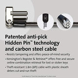 Kensington Universal 3-in-1 Keyed Laptop Locking Cable, Computer Security Keyed Lock