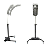 Standing Hair Dryer, Adjustable Vertical Hairdressing Heater, Professional Salon Equipment With Rolling Wheels | 360° Rotating Head | Intelligent Temperature & Time Control | Adjustable Angle | Silver