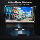 HAPPRUN 2000 ANSI 4K Decoding Projector with WiFi and Bluetooth, Auto Focus