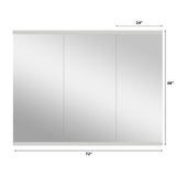 Snowdool Home Gym Mirror, 48''X24''(Each) -3PCS Full Body Mirror for Yoga, Garage, Dance Studio, Anti-Rust, Tempered Glass,Frameless Mirrors, Wall-Mounted Large Workout Mirrors