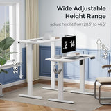 Small Standing Desk, 35" ×20" Electric White Standing Desk
