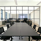 Folding Conference Table with Wheels,Flip Top Mobile Modular Conference Room