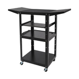3-Tier Rolling AV Cart,Heavy Duty Mobile Work Station w/Lockable Wheels