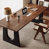 BGGJJ Computer Desk Solid Wood Walnut Color Simple Furniture, Suitable for Home