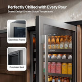 Ca'Lefort 24'' Beverage Refrigerator, 180 Can Beverage Fridge Under Counter