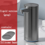 SUREK Simple Stainless Steel soap Dispenser Automatic Liquid Soap Dispenser Countertop 300 ml(10.6 oz) Rechargeable Touch-Free Easy to use