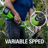 Greenworks 48V (2 x 24V) 15" Cordless String Trimmer, (2) 2.0Ah Batteries and Dual Port Charger Included