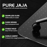 Office Chair Mat for Carpet, 36"x48" Clear Floor Mats with Lip, Computer Desk Floor Mat - PVC Plastic Rug Carpet Protector Mat