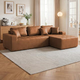 108-Inch Oversized Sectional Cloud Couch L-Shaped Right Facing Boneless Sofa W/Tufted Deep Seat & Chaise Lounge