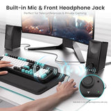 Computer Speakers with Bluetooth 5.4, 14W Bass Reflex Stereo PC Speakers with 15° Tilted Design