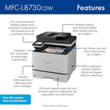 Brother MFC-L8730CDW Business Color Laser All-in-One Printer with Duplex Print, Scan, Copy