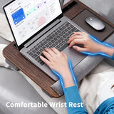 Office Lap Desk with Wrist Rest Wrist Rest, Mouse Pad, and Phone Holder Large Laptop Bed Desk for Notebook