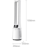 ZUMAHA Quiet 12 Speed Tower Fan, LED Display Cooling Fan with Remote Control, Oscillating 60° Bladeless Floor Fan for Home Indoor