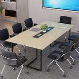 8FT Conference Table,94.4 L x 47.2 W x30.7 H Meeting Seminar Table with Grommet