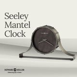 Howard Miller Seeley Mantel Clock - Antique Tabletop Clock with Quartz Movement, Bent Iron Frame, Industrial Style, Battery-Operated Shelf Accent - Ideal Home, Fireplace, Office or Living Room Decor