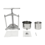 3L Stainless Steel Manual Fruit Press Juicer, Cider Grape Crusher Wine Apple Carrot Orange Berry Vegetables Cheese Tincture Herbal Juice Making, Includes 1 Filter Bag
