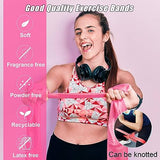 5 Pcs Resistance Bands for Working Out Women and Men, Physical Therapy Bands, Latex Free Elastic and Exercise Bands Set for Stretching, Suitable (Pink)