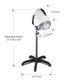 OIYALI 1000W Professional Hooded Hair Dryer,Standing Blow Hair Dryer with Cap and Wheels,Temperature and time are Adjustable,Suitable for Salon and Home