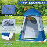 Camping Shower Tent, 7.9 FT Extra Tall Oversize Privacy Tents, Portable Outdoor Bathroom Toilet Tent with Floor, Easy Set Up Privacy Shelter for Dressing, Hiking, Fishing, UPF50+