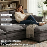 U Shaped Modular Sectional Couch, Comfy Sofa for Living Room