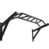 BESTHLS Wall Mounted Pull Up Bar Multi-Grip Chin Up Bar Strength Training Pull-up Bars with Hanger Rings for Punching Bags, Power Ropes for Home Gym