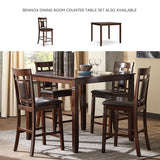 Signature Design by Ashley Bennox Dining Room Table and Chairs with Bench (Set of 6), Brown